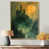 Toile avec cadre flottant or