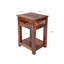 Table de bout à 1 tiroir en bois massif antique
