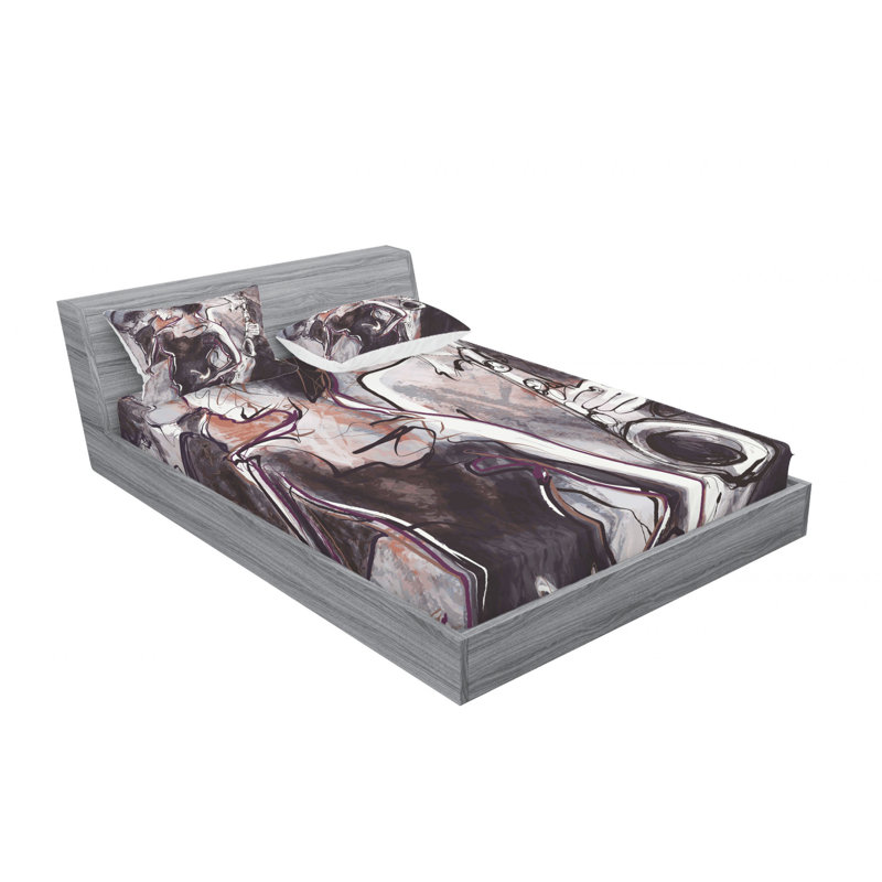 Microfiber Sheet Set, Queen Sheet Set with Fitted Sheet