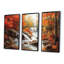 Ensemble de salon art mural orange automne-107213779-107213782