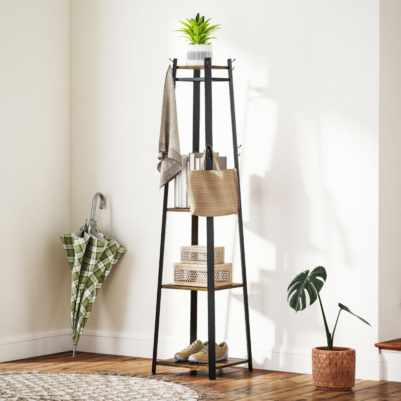 Hall Tree 34cm Wide, Black