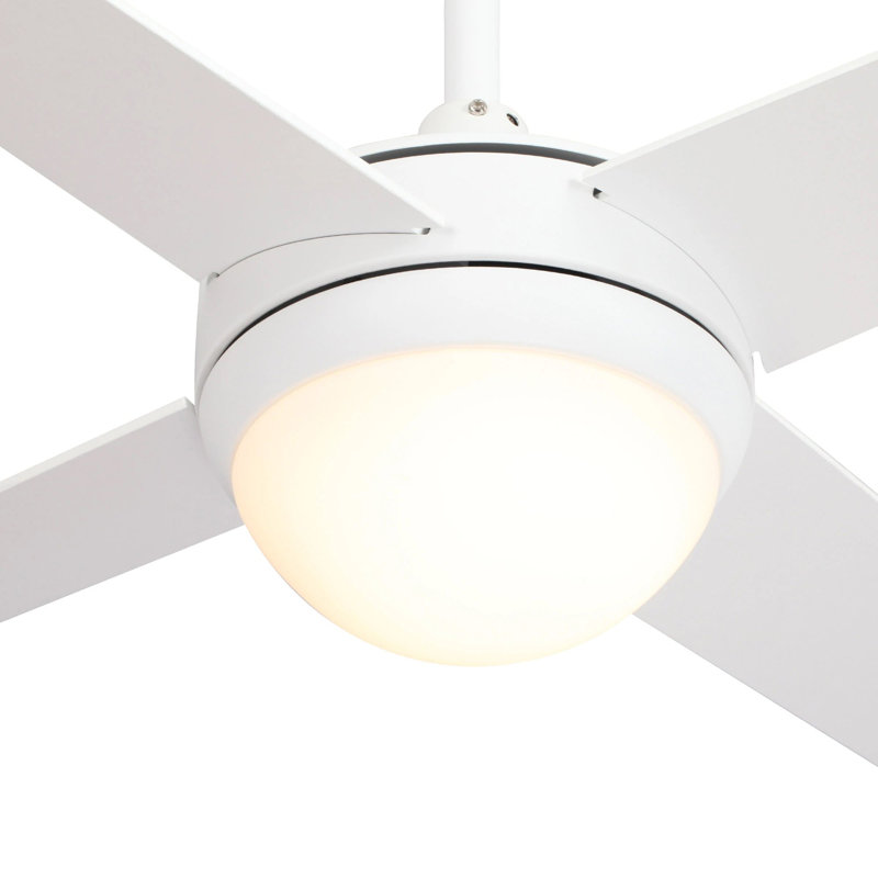 Neva Smart Ceiling Fan with wall control, Light Kit Included, Works with Google Assistant, Amazon Alexa, and Siri Shortcuts.