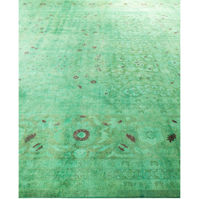 Overdyed One-of-a-Kind 12' 1" X 17' 10" Hand Knotted Area Rug