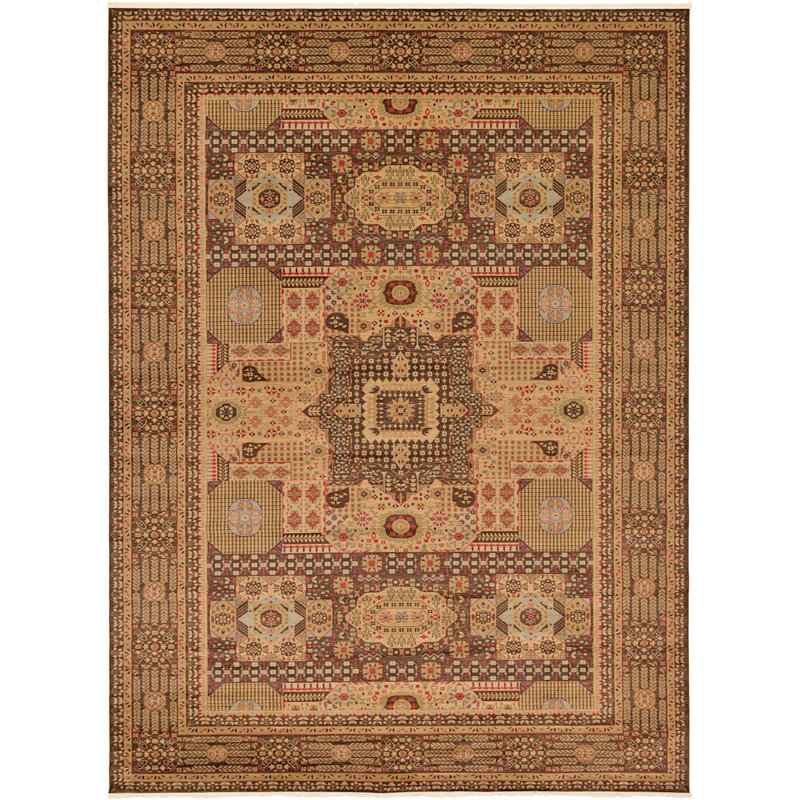 Tapis oriental jaune Palazzo, Rectangle 7 pi x 10 pi