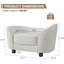 Pet Sofa Bed, Chenille Sofa with Washable Cushions, Suitable for Cats and Dogs