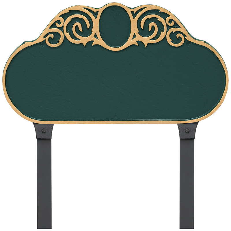 Victorian Arch Lawn Insert, Hunter Green/Gold, Yes