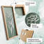 Ensemble d'art mural 3D floral vert sauge, ensemble de 2, cadre botanique en bois encadré