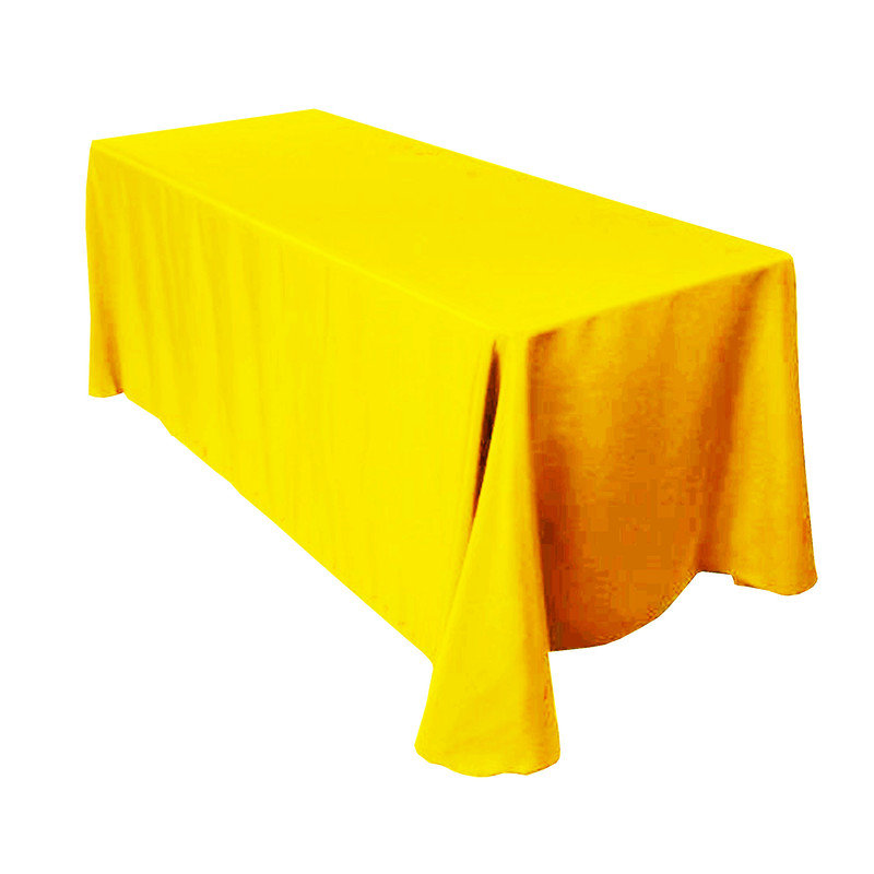 Green Polyester Tablecloth Rectangular 1PC, Gold, 220.5cm W x 382.2cm L