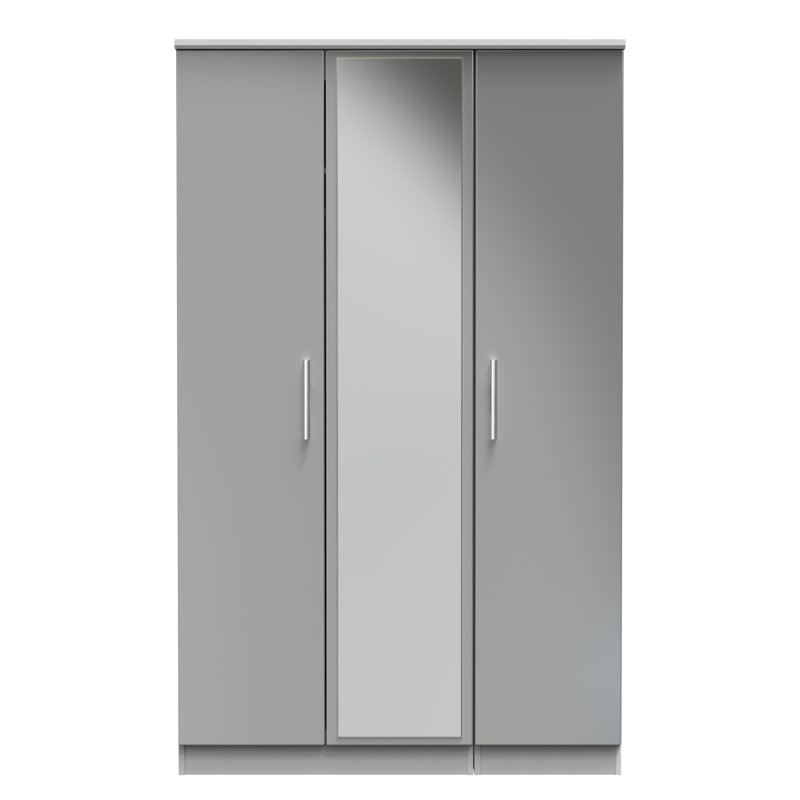 Fully Assembled Knightsbridge 3 Door Wardrobe, Grey