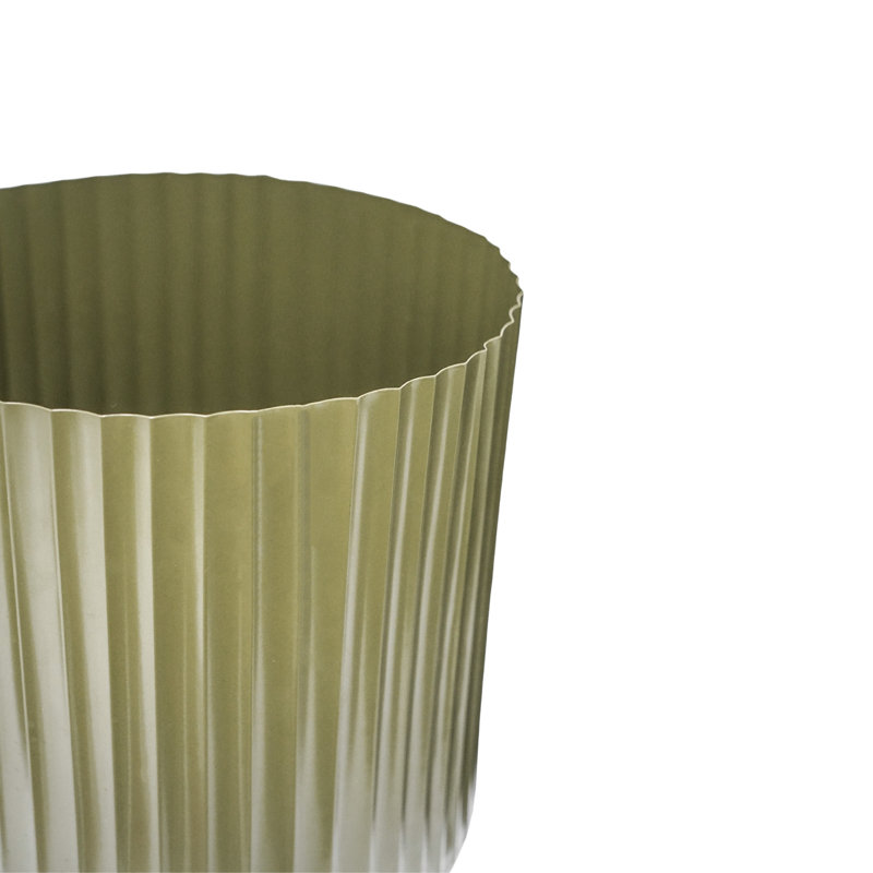Hudson Corrugated Planter Set, Green