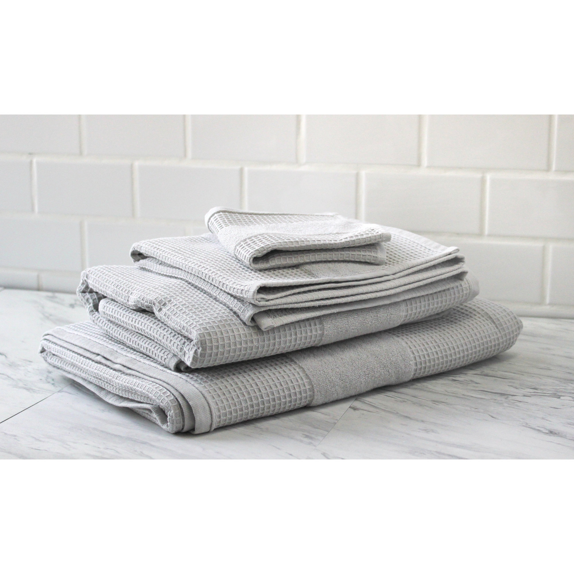 Bera Terry Turkish Cotton Towel Set, Gray