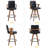 Swivel Upholstered Faux Leather Counter Stool-1330500543-1328792576