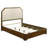 Leonide Brown Cherry / Cream Panel Bed