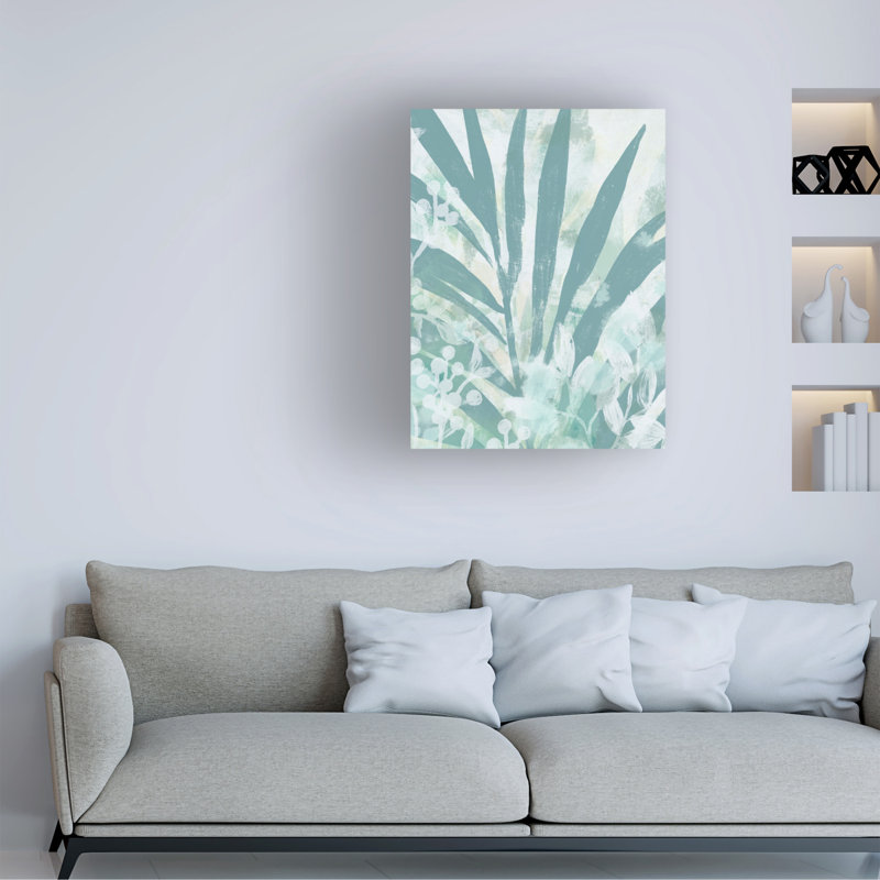 "Aqua Palms II" sur toile, H 24 po x l 18 po