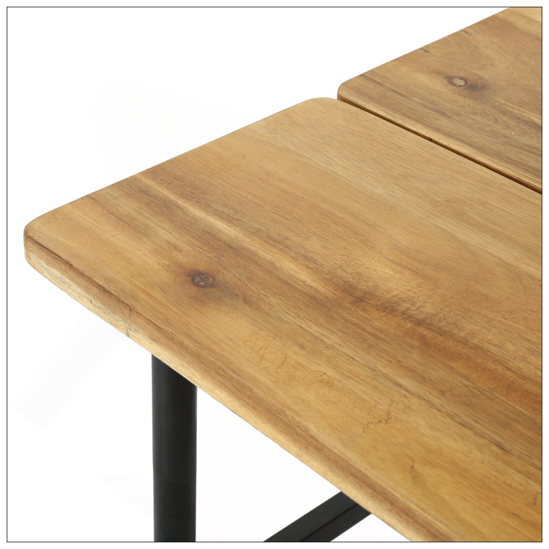 Table de bout en bois et métal