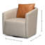 Fauteuil demi-tonneau pivotant rembourré Bronson