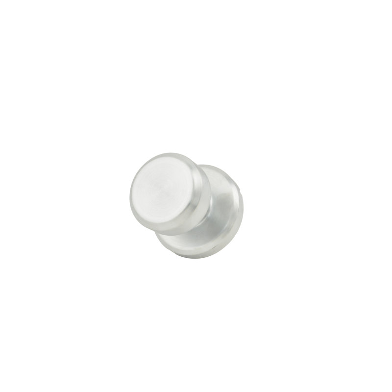 Bowery Knob with Greyson Trim Non-Turning Lock, Satin Chrome