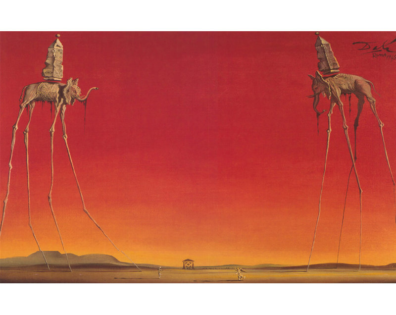 Les éléphants, vers 1948, H 11 po x l 18 po