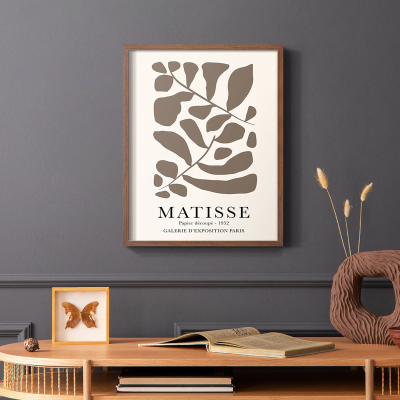 Matisse CCXI, reproduction encadrée - bois massif, Brun, H 10 po x l 8 po
