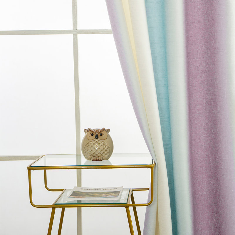 Semi Sheer Curtain Pair, Pink, 52" W x 95" L
