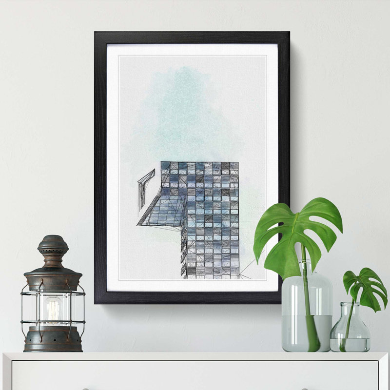 Sketching the Architecture Vol.54 - Picture Frame Drawing Print, 36cm H x 27cm W x 2cm D, Black Framed