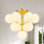 Luminaire suspendu moderne en verre blanc laiteux pour abat-jour de salle à manger pour îlot de cuisine Modern (10 lumières)