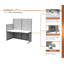 Poste de travail droit avec panneau Regency, l 65 po x P 33 po, blanc pur Regency-133697677