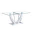 table rectangulaire moderne et simple en verre