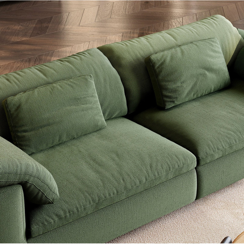 Retro Casual Fabric Sofa, Green