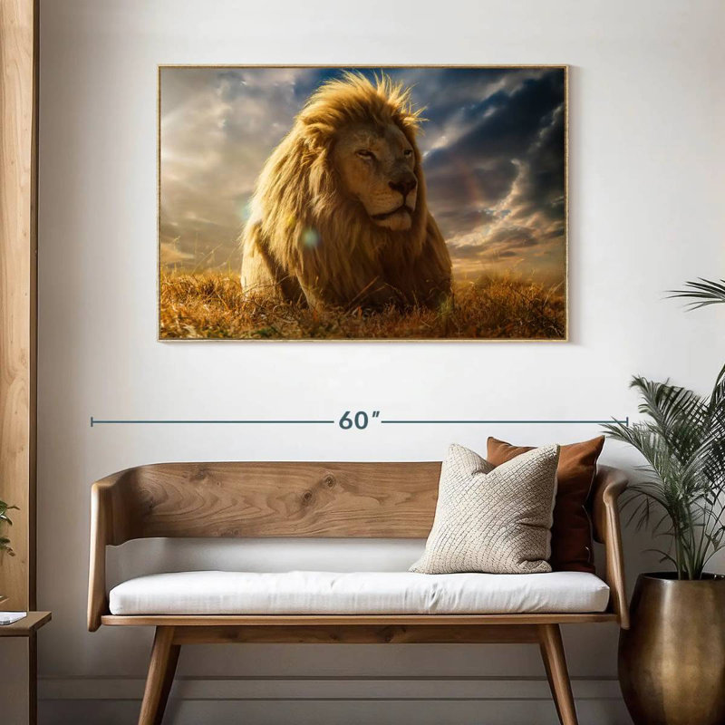 Safari Safari, Cadre flottant en bois naturel, 46 po x 31 po