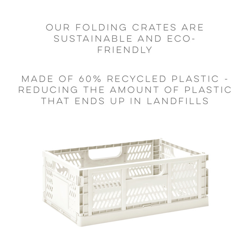 Ensemble de 2 caisses en plastique, Crème