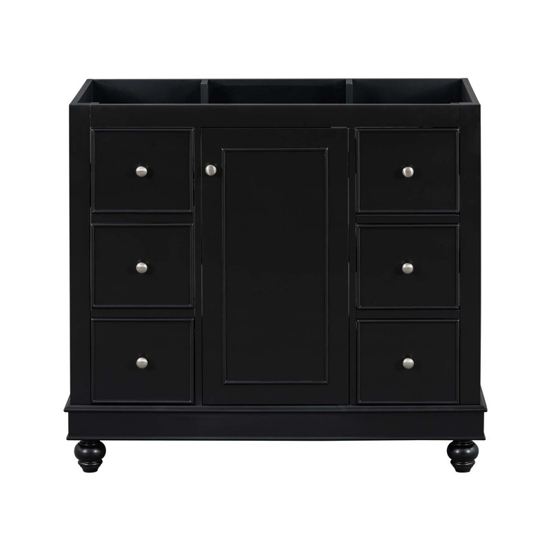 Meuble-lavabo noir 36 po Fashion, lavabo non inclus