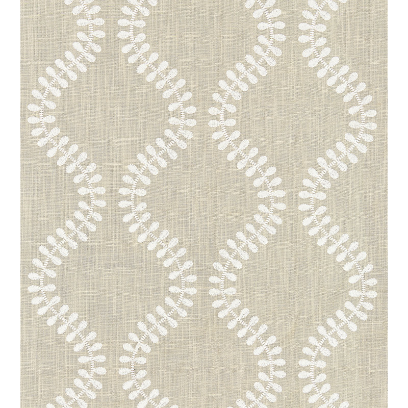Botanica Foglia Embroidery Fabric, Flax