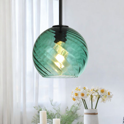 Luminaire suspendu 1 lumière avec abat-jour fileté pour îlot de cuisine