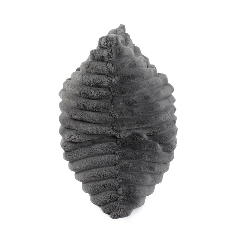 Oreiller Shar Pei , Gris anthracite, Carré 24 po, Polyester