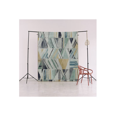 Multi Color Line Geometric Shape Pattern Modern Decorative Machine Washable Area Rug
