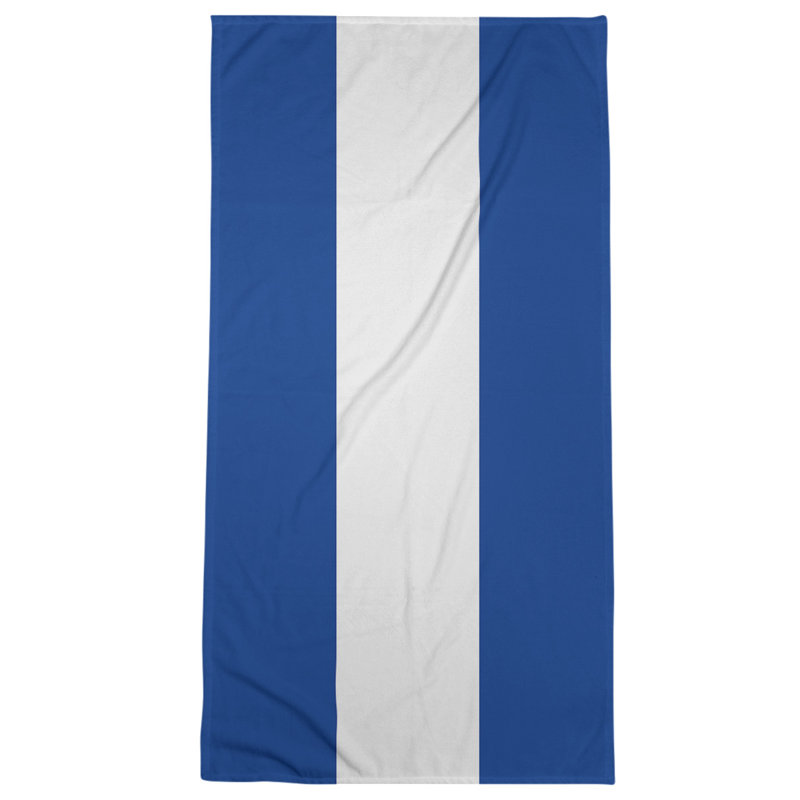 Bath Towel, Blue/White