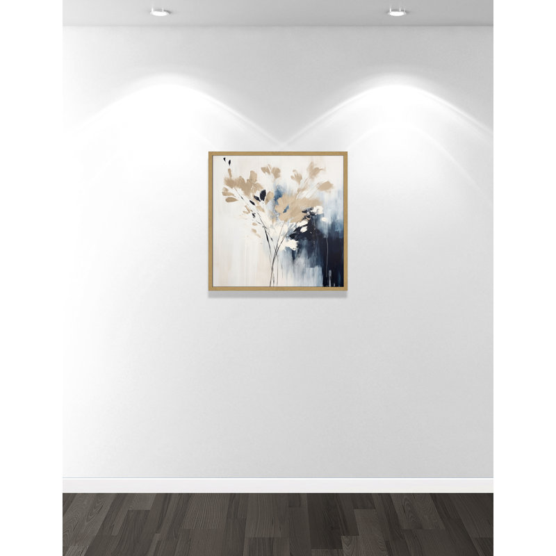 «Bliue Earthly Neutralité II» par Irena Orlov, L 27,5 po x H 27,5 po, Impression encadrée, Natural Woodgrain