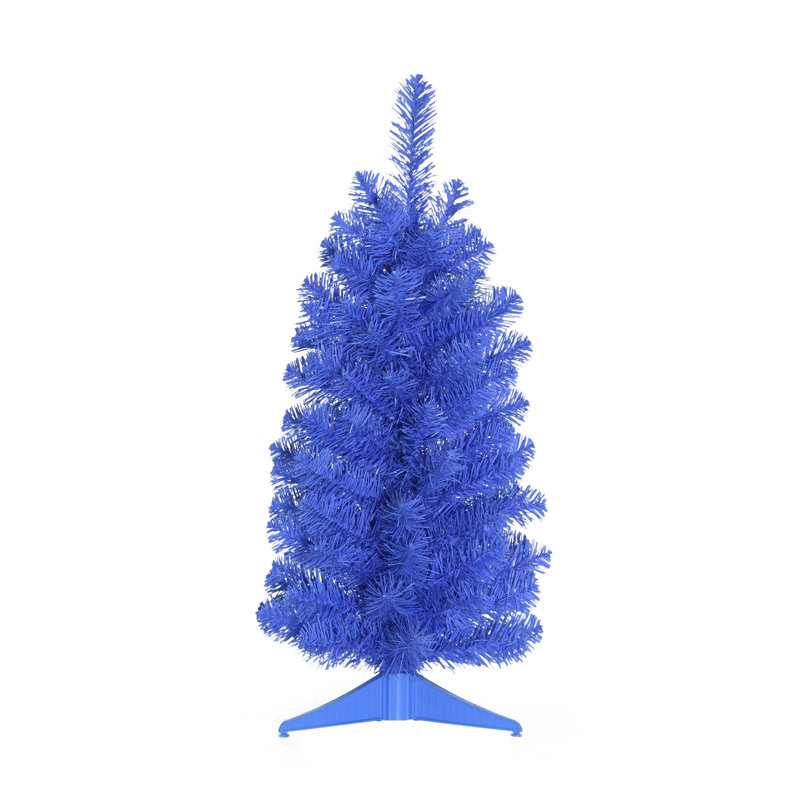 Sapin de Noël artificiel crayon bleu glacier, H 2 pi