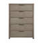 Commode contemporaine à 5 tiroirs à queue d'aronde pour chambre à coucher durable