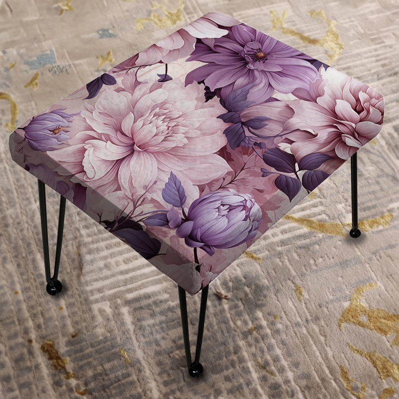 Motif victorien éthéré à motif floral - repose-pieds rectangulaire floral