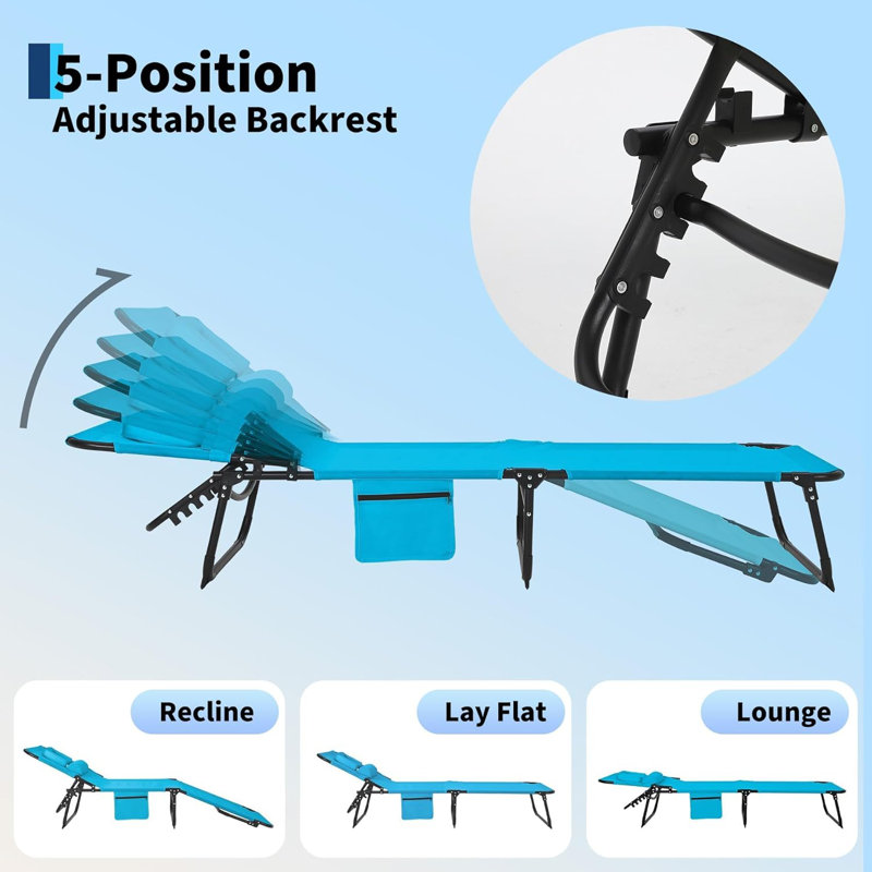 Outdoor Lounge Chair, Blue