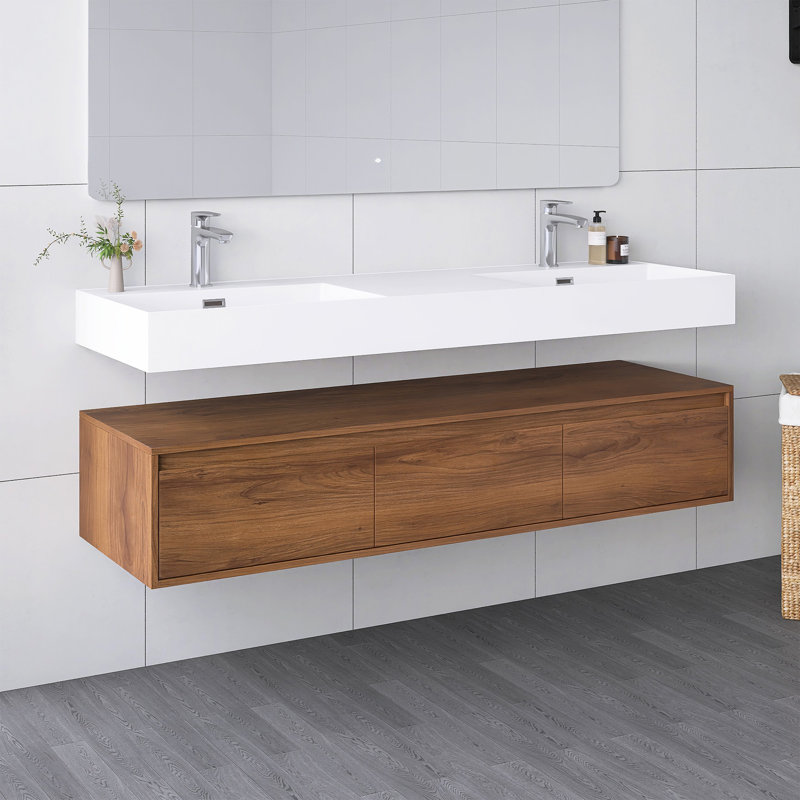 Meuble-lavabo mural 60 po avec résine