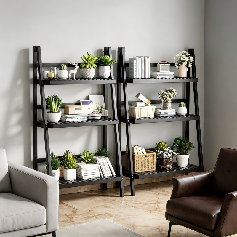 Étagère pliante en bambou 39,4 "à 3 niveaux pour plantes, jardin