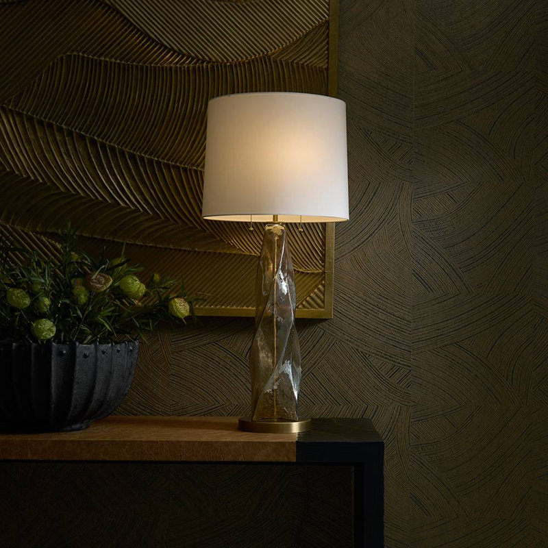 Scylla Table Lamp, Amber Luster