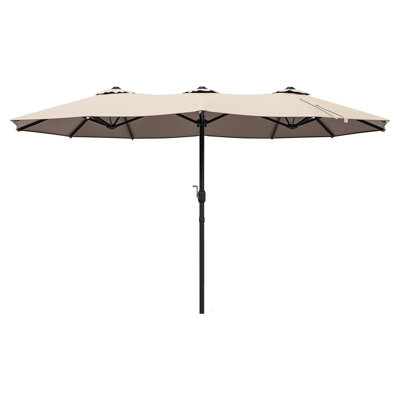 Temuge Large 13 FT x 6.5 FT Market Patio Umbrella