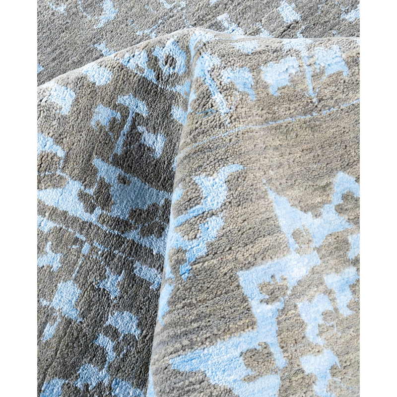 Overdyed One-of-a-Kind 9' 4" X 12' 3" Hand Knotted Area Rug