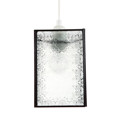 13cm Glass Rectangle Pendant Shade