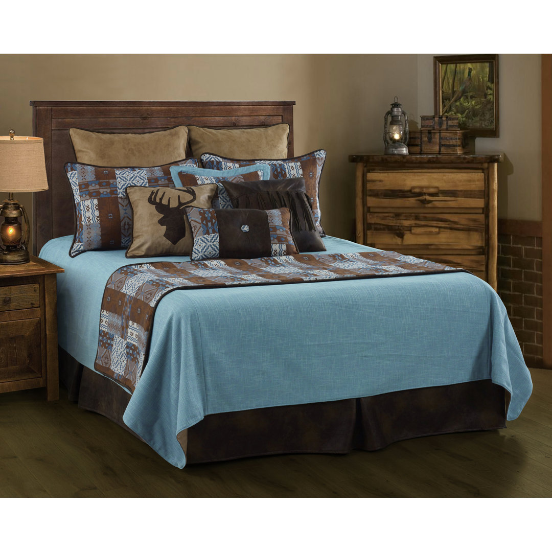 YUMA 100% Linen Patchwork Coverlet Set Saverio Inc. 
