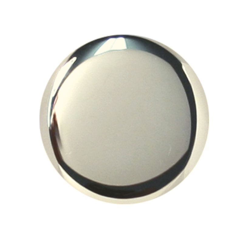 Square Brass Shower Tile with Round Grid Drain Cover and Crown Ring, Polished Nickel